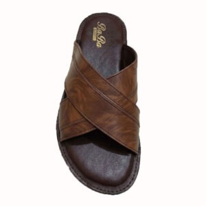 Stitched Cross-Strap Slide