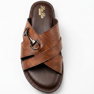 Horsebit Cross-Strap Slide