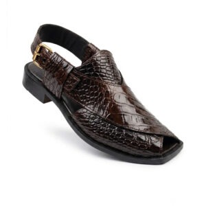 Crocodile Print Kaptaan Chappal