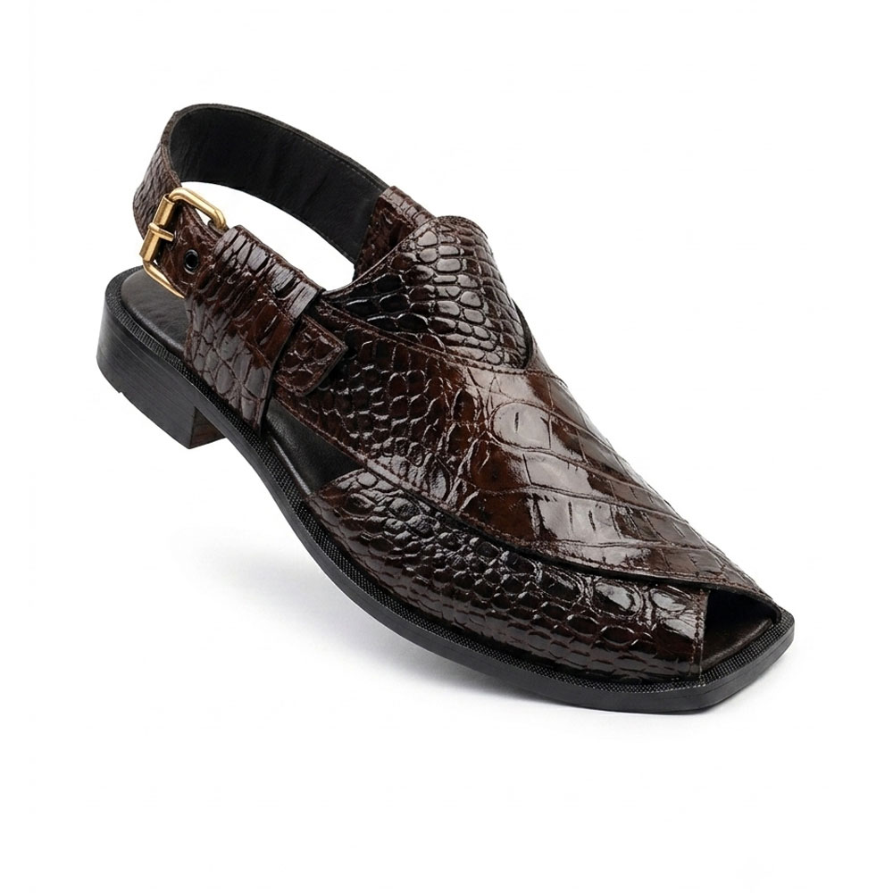 Crocodile Print Kaptaan Chappal