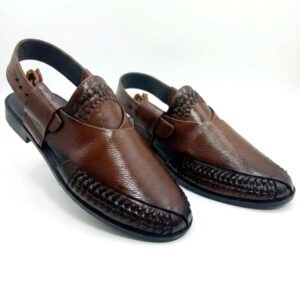 Braided Border Peshawari Chappal