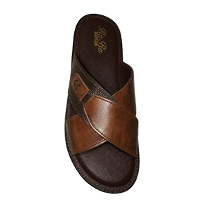 Cut-Strap Dual-Tone Cross Slide